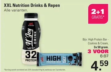 Aanbieding: XXL Nutrition Drinks & Repen