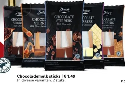 Aanbieding: Chocolademelk sticks