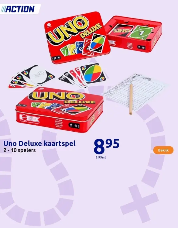 Aanbieding: Uno Deluxe kaartspel