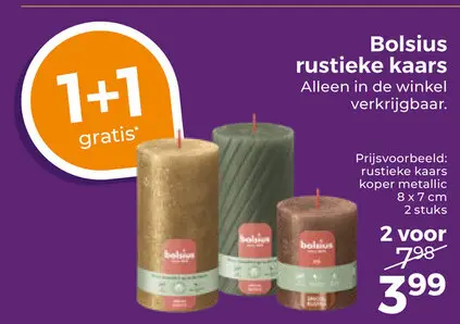 Aanbieding: rustieke kaars