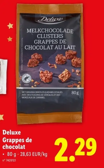 Offre: Deluxe Grappes de chocolat