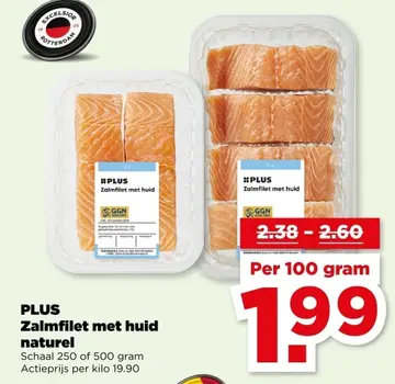 Aanbieding: PLUS Zalmfilet met huid naturel