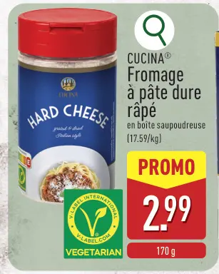 Offre: CUCINA® Fromage à pâte dure râpé