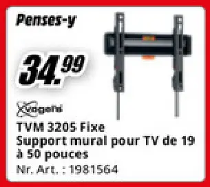 Offre: TVM 3205 Fixe Support mural pour TV