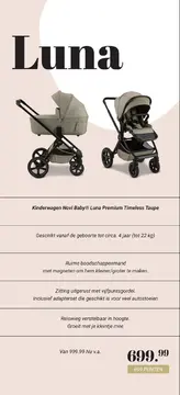 Aanbieding: Kinderwagen Novi Baby® Luna Premium Timeless 
