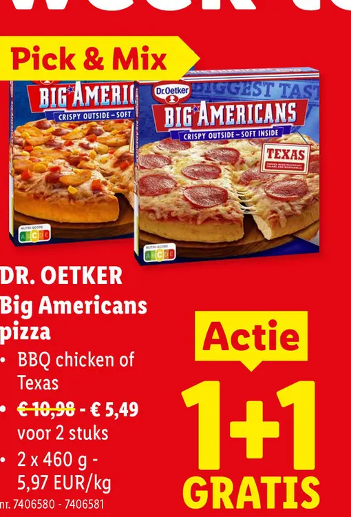 Promotie: Big Americans pizza