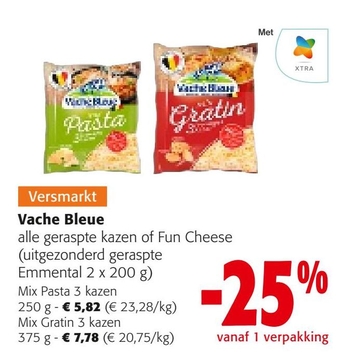 Aanbieding: Vache Bleue geraspte kazen of Fun Cheese