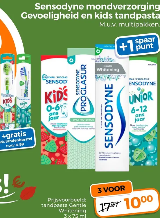 Aanbieding: Mondverzorging Gevoeligheid en kids tandpasta