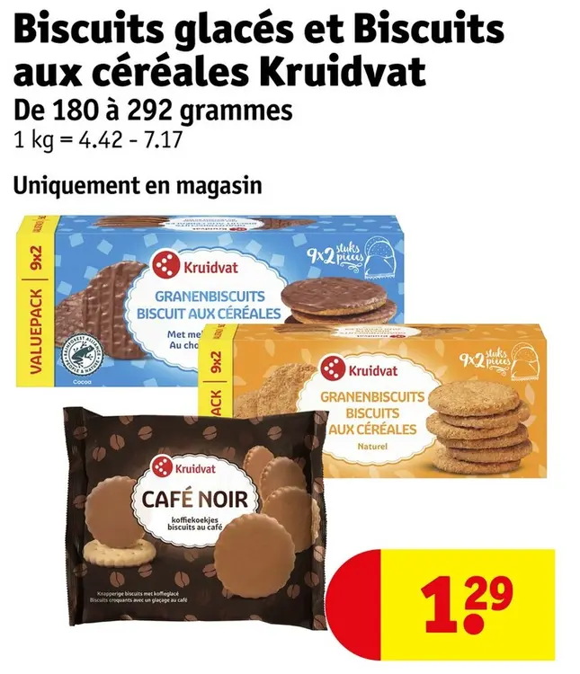 Offre: Biscuits glacés et Biscuits aux céréales
