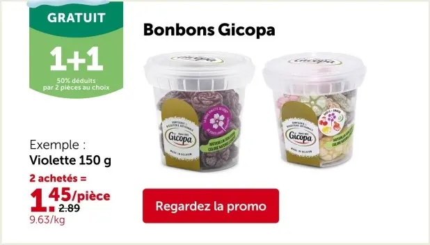 Offre: Bonbons Gicopa
