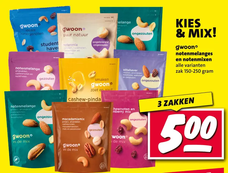 Aanbieding: notenmelanges en notenmixen