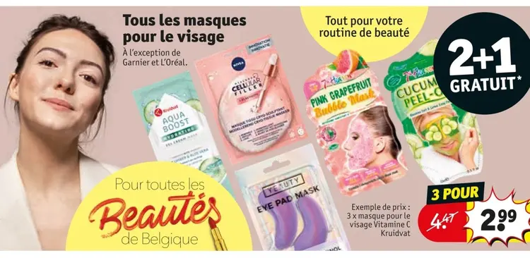 Offre: Masques pour le visage