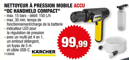 Offre: OC Handheld Compact nettoyeur moyenne pression