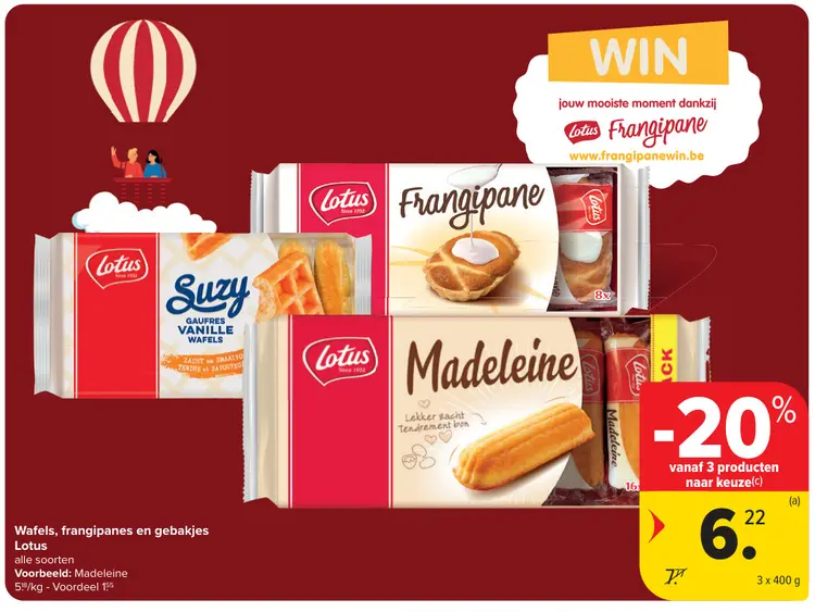 Promotie: Wafels, frangipanes en gebakjes