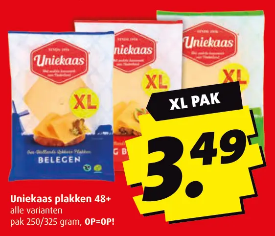 Aanbieding: Uniekaas plakken 48+