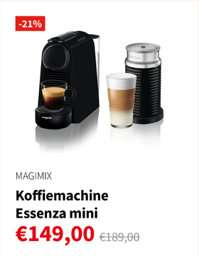 Aanbieding: MAGIMIX Koffiemachine Essenza mini