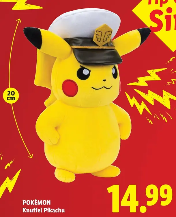 Aanbieding: Pokémon Knuffel Pikachu