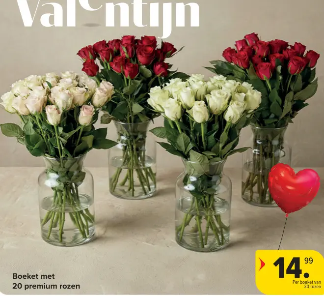Promotie: Boeket met premium rozen