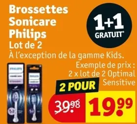 Offre: Brossettes Sonicare lot de 2