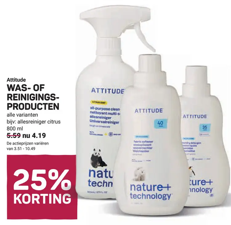 Aanbieding: Was- of reinigings- producten