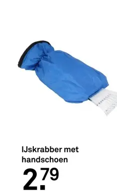 Aanbieding: Ijskrabber met handschoen