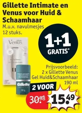 Aanbieding: Gillette Intimate en Venus voor Huid & Schaamhaar