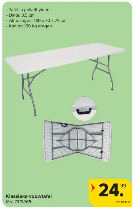 Promotie: Klassieke vouwtafel