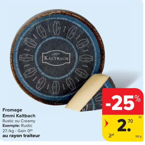 Offre: Fromage Emmi Kaltbach
