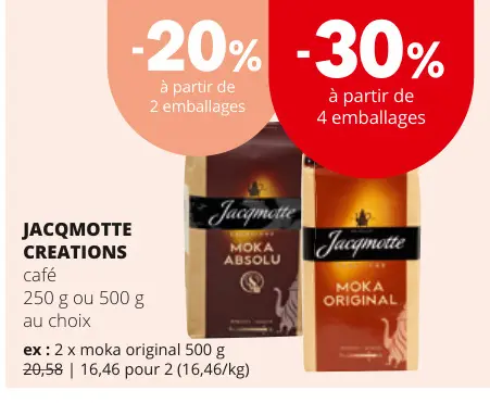 Offre: Jacqmotte CREATIONS café