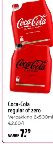 Promotie: Coca Cola regular of zero