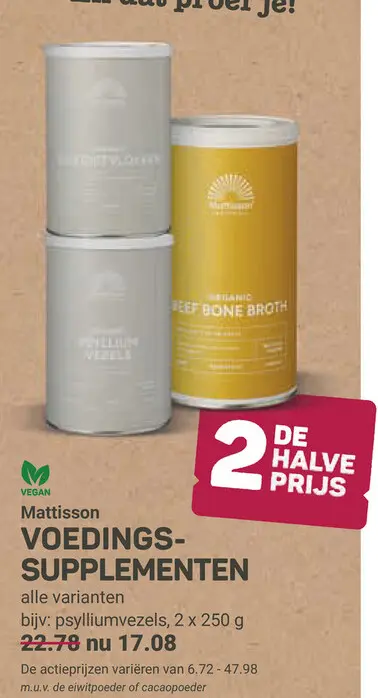 Aanbieding: Mattisson Voedingssuplementen