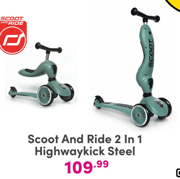 Aanbieding: Scoot And Ride 2 In 1 Highwaykick Steel 