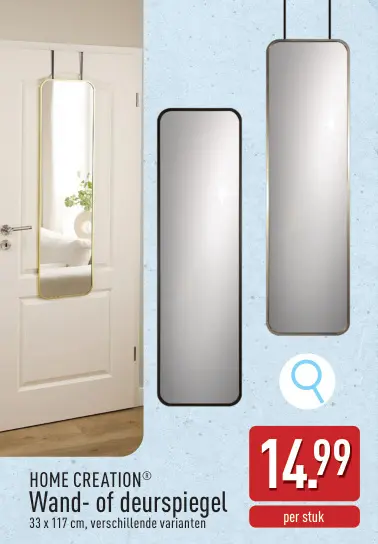 Promotie: Wand- of deurspiegel
