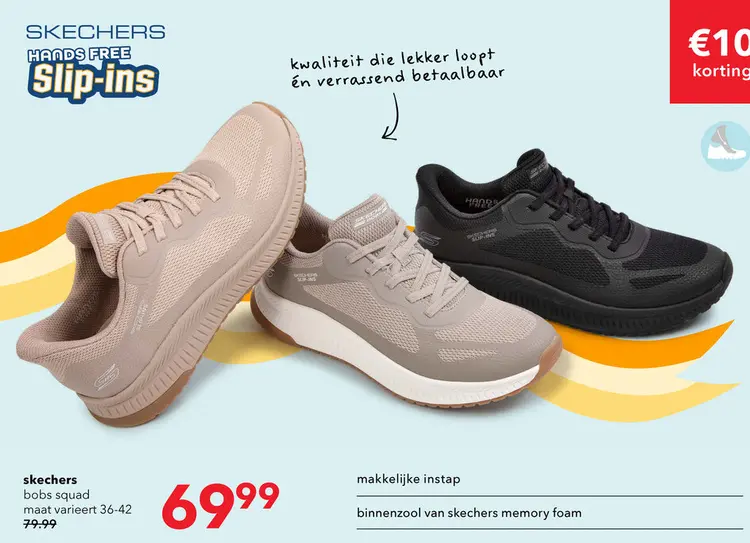 Aanbieding: Skechers Hands Free Slip-ins bobs squad