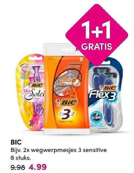 Aanbieding: Wegwerpmesjes 3 sensitive