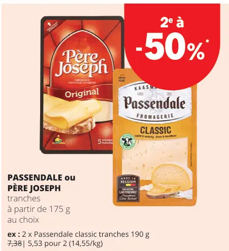 Offre: PASSENDALE ou PÈRE JOSEPH tranches