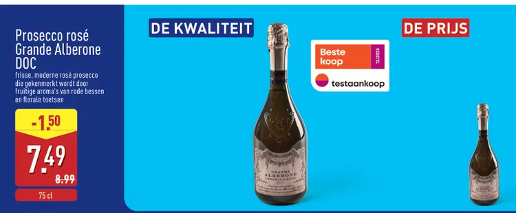 Promotie: Prosecco rosé Grande Alberone DOC