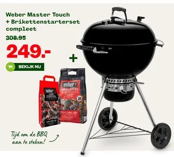 Aanbieding: Weber Master Touch + Brikettenstarterset comp