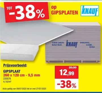 Aanbieding: Gipsplaat