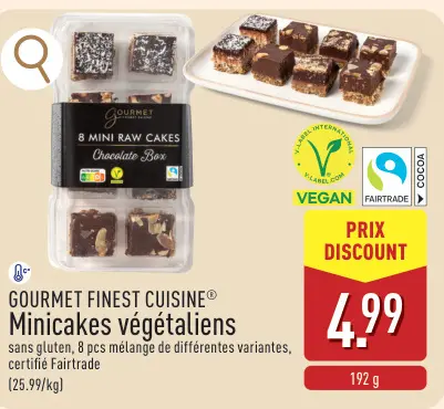 Offre: Minicakes végétaliens