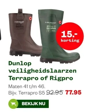Aanbieding: veiligheidslaarzen Terrapro of Rigpro
