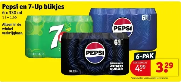 Promotie: Pepsi en 7-Up blikjes