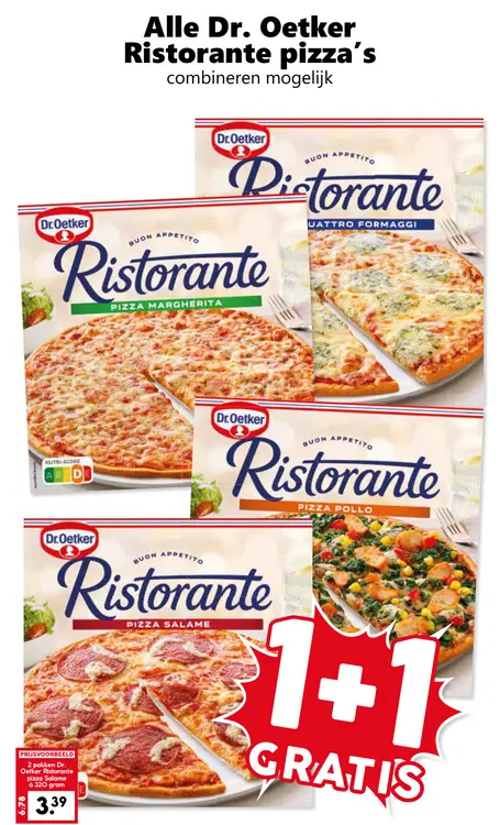 Aanbieding: Ristorante pizza's