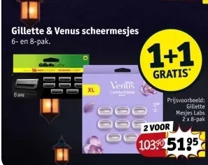 Aanbieding: Gilette en Venus scheermesjes