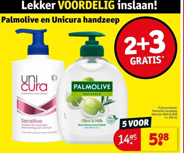 Aanbieding: Palmolive en Unicura handzeep