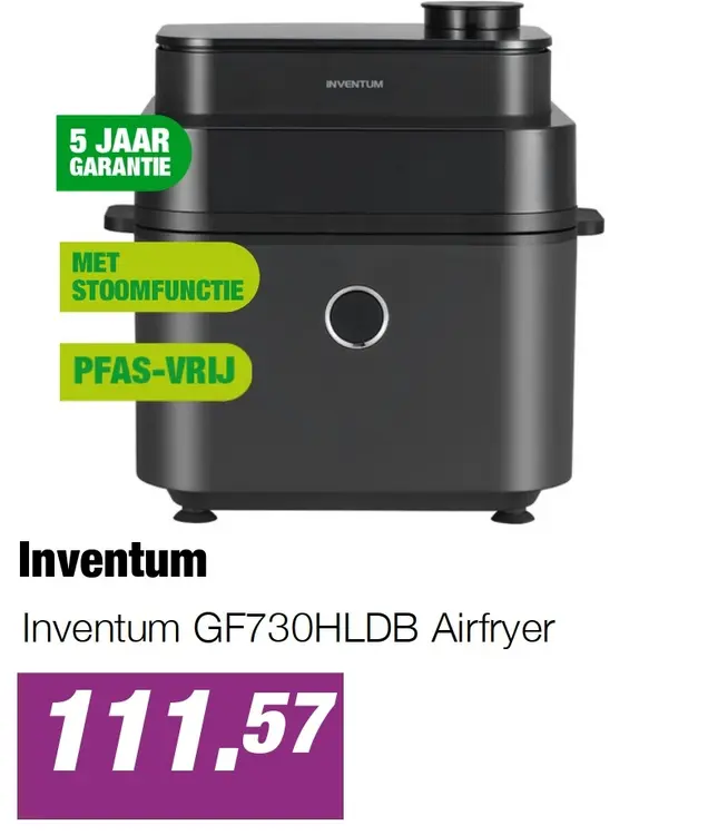 Aanbieding: Inventum GF730HLDB Airfryer