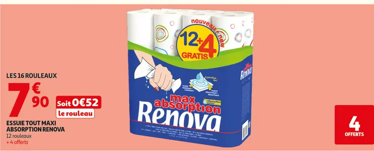 Offre: Essuie tout maxi absorption