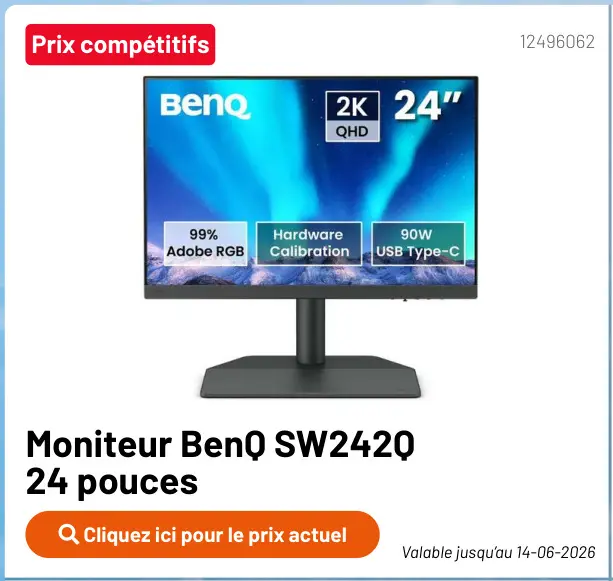 Offre: Moniteur BenQ SW2420