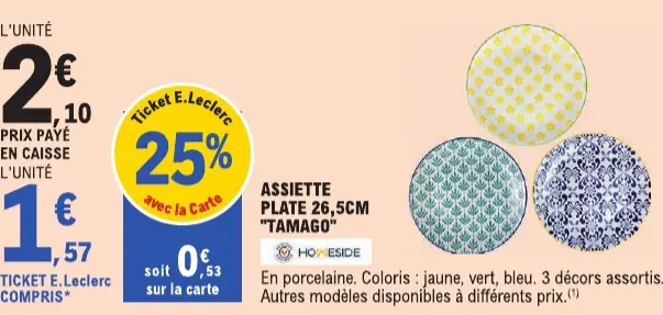 Offre: Assiette plate "tamago"