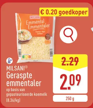Promotie: Geraspte emmentaler